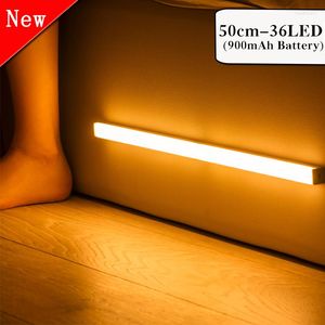 Veilleuses lumière LED capteur de mouvement sans fil USB Rechargeable 50cm lampe pour armoire de cuisine armoire