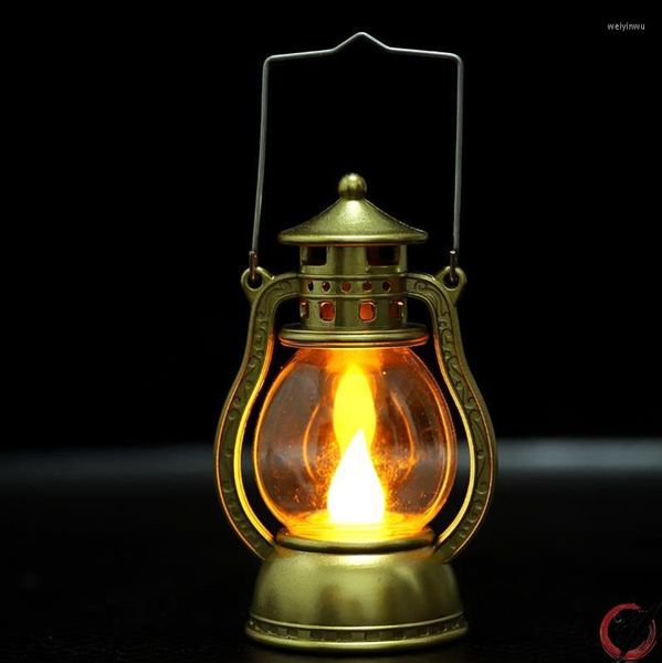 Veilleuses Led lumière rétro lampe à huile Halloween Festival Bar maison fête décoration accessoires économie d'énergie alimenté par batterie ornements lanterne