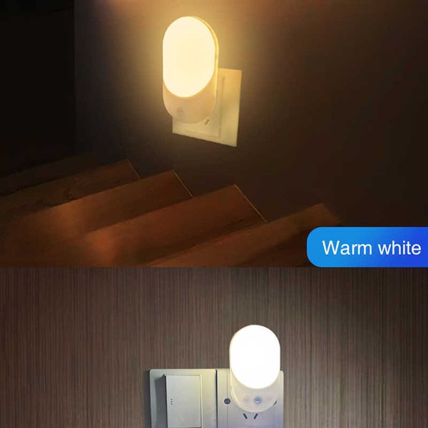 Luces nocturnas LED Sensor sensible a la luz Enchufe Luz nocturna 0.7w AC110-220V UE / EE. UU. Enchufe Habitación de bebé Dormitorio Pasillo Lámpara HKD230628