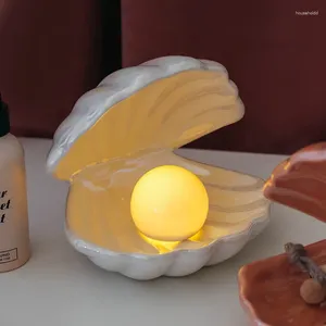 Nachtverlichting LED-licht Shell Lamp Nachtkastje Decoratief nachtlampje voor thuis Kwekerij Tafellamp Lampen Slapen Woonkamer