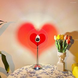 Nachtverlichting Led-licht Tafelbedlampje USB Oplaadkamer Decoratie Cadeau Netto Rood Love Girl Po