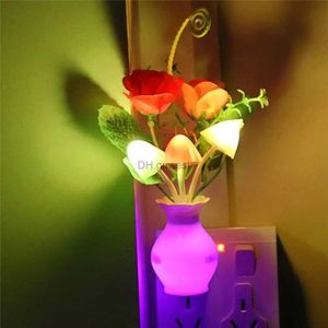 Lumières nocturnes LED LIMAC LAMBRE NIGHTE LAMBRE COLORFUR ROYE ROSE LAMPE ROMMANTIQUE LILAC ÉCLAIRAGE DE NIGHT POUR L'ART HOME DÉCOR US / EU PLIG YQ240207