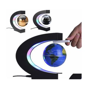 Veilleuses LED Lévitation magnétique Globe flottant électronique Carte du monde Anti-lumière Décoration de la maison Nouveauté Cadeau d'anniversaire Drop Deliv Dhmtq