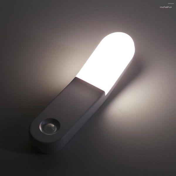 Veilleuses LED détecteur de mouvement chevet créatif ABS pour allée armoire chambre salles de bains chambres sombres décoration