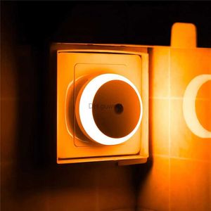 Veilleuses LED veilleuse intelligente capteur de nuit rond Plug in lampe de nuit salle de bain maison cuisine couloir escalier veilleuse YQ240207
