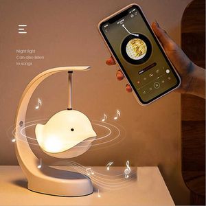 Veilleuses LED Veilleuse USB Rechargeable Bluetooth Oiseau Nuit Lampe 7 Couleurs Table Lumière Décor Chambre Bébé Petite Amie Cadeau Présent P230325