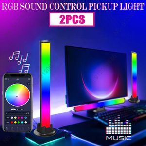 Night Lights LED Pick -up Light RGB Sound Control Symphony Lamp App Muziek Rhythm Rhythm Ambient Bar TV Computer Desktop
