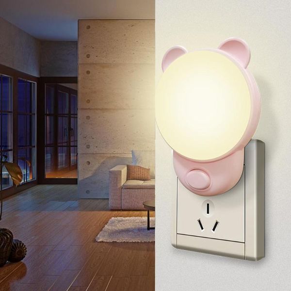 Veilleuses LED à brancher, variateur de lumière pour bébé, soins infirmiers, sommeil, chambre à coucher, économie d'énergie, Mini lampe mignonne