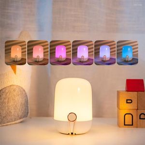 Veilleuses LED Silicone Tactile Lampe USB Rechargeable Stepless Dimmable Veilleuse Enfants Bébé Chambre Décor De Bureau Cadeau De Noël