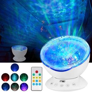 Nachtlichten LED STAR LICHT PROJECTOR LAMP RELTE BABY Decor roterende watergolf Galaxy Tafel voor slaapkamer235E