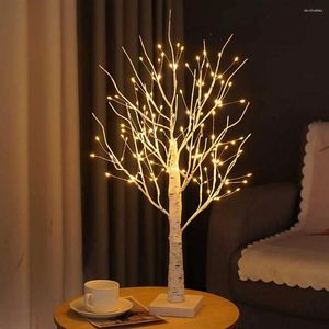 Veilleuses LED arbre lumière bouleau blanc décoration de la maison USB intérieur chambre chambre disposition paysage éclairage Banquetbirthda