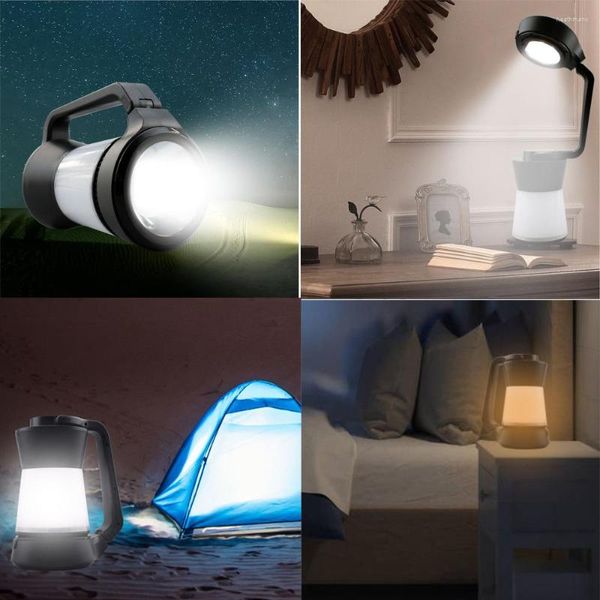 Veilleuses LED Lustre de charge USB ultra-lumineux pour tente de camping bicolore