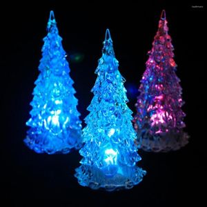 Luces nocturnas Luz Forma de árbol de Navidad Cambio de color Acrílico Calmante Bebé LED Decoración para el hogar