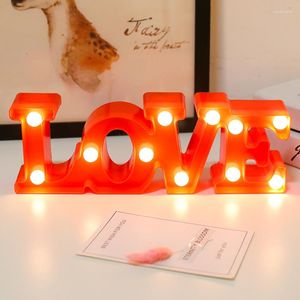 Nachtlichten Lichtbrief Alfabet LED Lumineuze nummer Lamp Decor Batterij Powered For Lover Wedding Birthday Holiday Decoratie