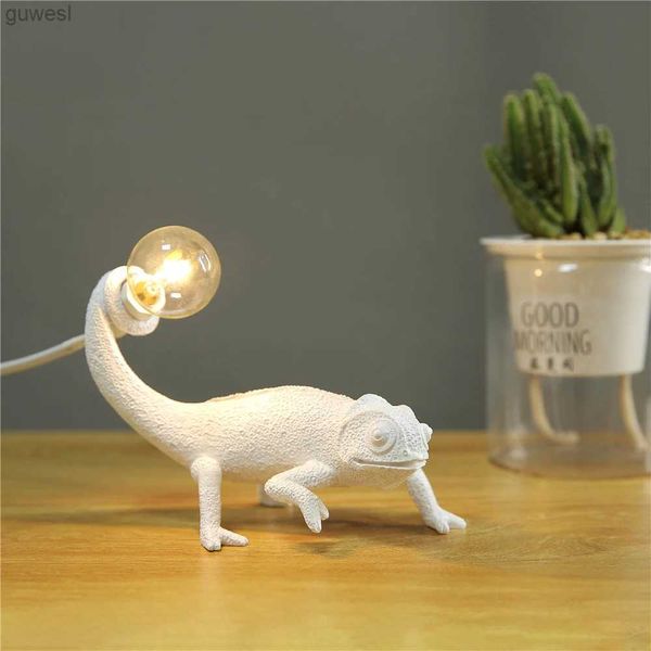 Veilleuses lézard applique murale être nuit dortoir veilleuse salon décor à la maison mignon résine Animal caméléon luminaires lampes de chevet YQ240112