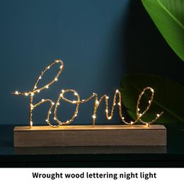 Nachtverlichting Liefde Alfabet Brief Marquee Sign Number LED Licht Romantische Indoor Wandlamp Decoratie Valentijnsdag Gift