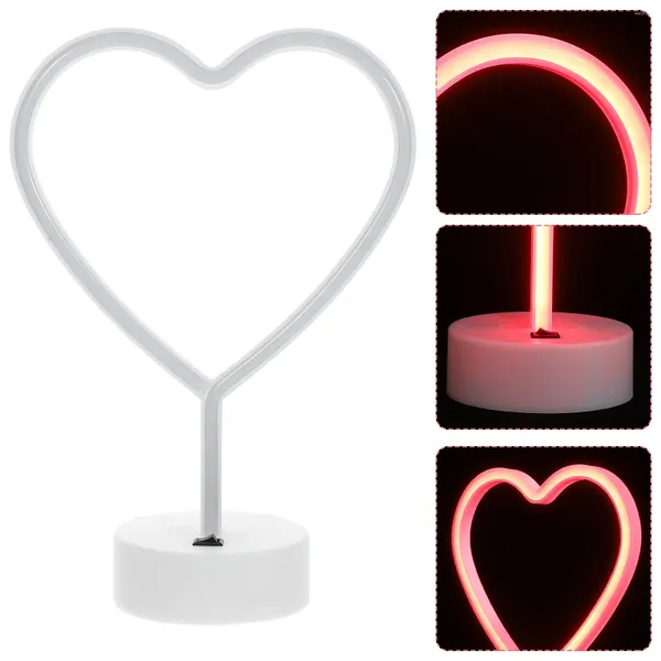 Luces nocturnas Amor Luz de neón Decoraciones del día de San Valentín para dormitorio Signo Corazón Boda