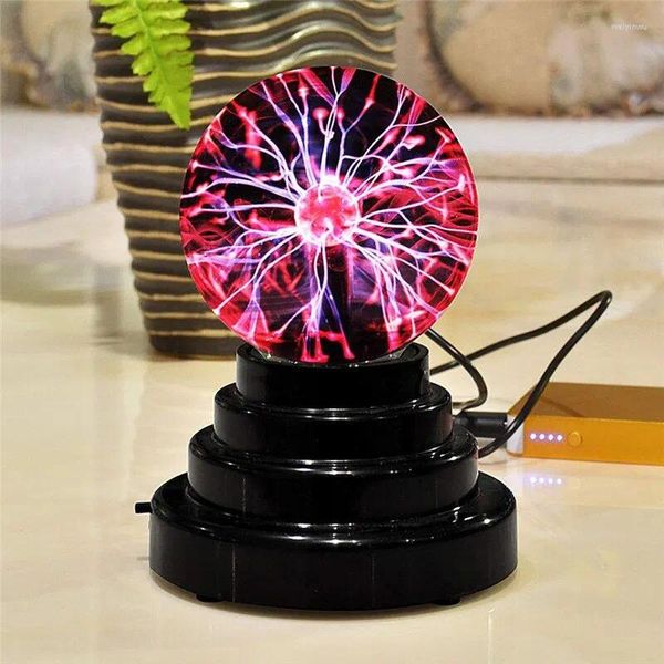 Luces nocturnas Bola de plasma mágica Luz de 3 pulgadas Atmósfera sensible al tacto estática Novedad Regalo de Navidad de cumpleaños para niños