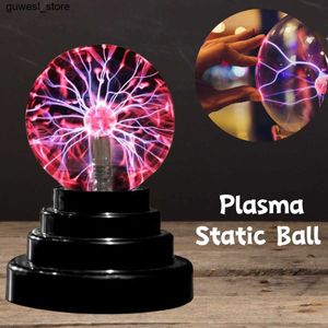 Night Lights Magic Static Plasma Ball Lamp Touch Touch Novely Ball Sfeer Night Glow Holiday Decoration Childrens Birthday and Christmas Gift S240513