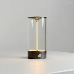 Veilleuses Lampe Magnétique USB Rechargeable Lumière D'ambiance LED Trois Niveaux De Luminosité Pour Chambre De Chevet