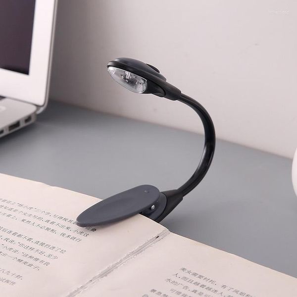 Veilleuses Mini lampe de lecture LED créative petite lumière pliante Portable pince à livre bureau performant