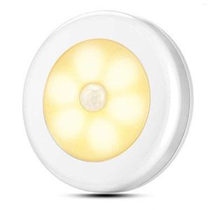 Veilleuses Mini capteur rond lumière LED économie d'énergie corps humain lampe à Induction ménage