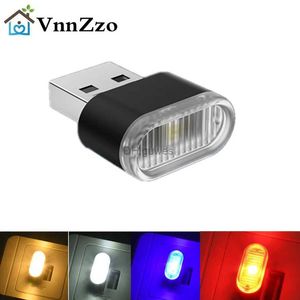 Luces nocturnas Mini luz USB Luz nocturna LED USB Luz de modelado para automóvil Luz interior de neón Joyería para automóvil (5 tipos de colores claros) YQ240207