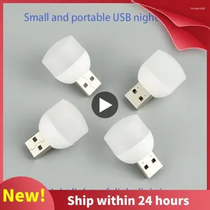 Nachtverlichting Mini USB-stekkerlamp Oogbescherming LED-lampen Slaapkamerdecoratie Rond boek Outdoor Camping Cadeau