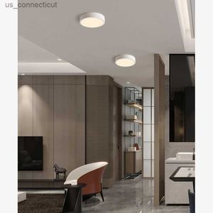 Nachtverlichting Moderne LED 220V ronde plafondlamp 8W/16W/22W/30W voor woonkamer slaapkamer keukenverlichting Wit aluminium plafondlamp R231110