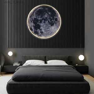 Veilleuses Lune Applique LED Veilleuse Fond Mur Lumières Chambre Décoration Intérieur Décor À La Maison Pour Lampe De Chevet Enfants Cadeau Moon Light YQ231214