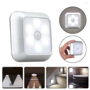 Luces nocturnas con Sensor de movimiento, lámpara LED para dormitorio, mesita de noche con batería para habitación, cocina, armario, pasillo, camino, iluminación del hogar