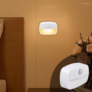 Veilleuses détecteur de mouvement lumière alimenté par batterie détecteur lampe à LED pour chambre placard cuisine toilette escalier