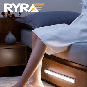Nachtverlichting Bewegingssensor Licht USB Oplaadbare Lamp Kast Garderobe Trap Achtergrondverlichting Voor Keuken Slaapkamer Detector