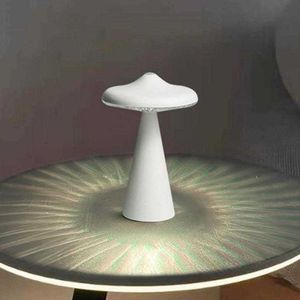 Nachtlichten Mushroom Flower Bud USB Oplaadbare LED TAK LAMPEN Desknacht voor slaapkamer Hotel Dining Night Light Retro Noordse Decoratie P230331