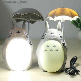 Nachtverlichting My Neighbor Totoro Lamp Kawaii Cartoon LED-nachtlampje USB-leestafel Bureau Lmpar voor kinderen Cadeau Home Decor Nieuwigheid Verlichting Q231114