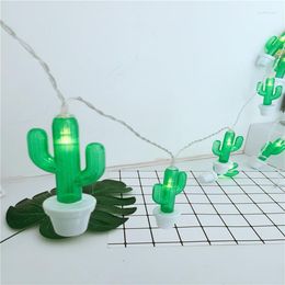 Luces nocturnas Mycyk Ins Net Red Girl Heart Room Diseño Chic Cactus Dormitorio Hanfeng Pequeña Lámpara decorativa fresca Cadena 10/20/30 Leds