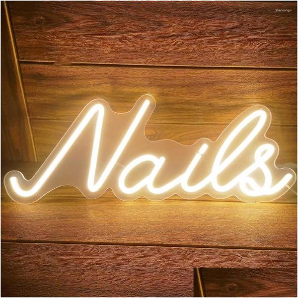 Veilleuses ongles néon signe pour cils salon beauté bar chambre décoration art tenture murale LED personnalisé néon lampe livraison directe DH7Ti