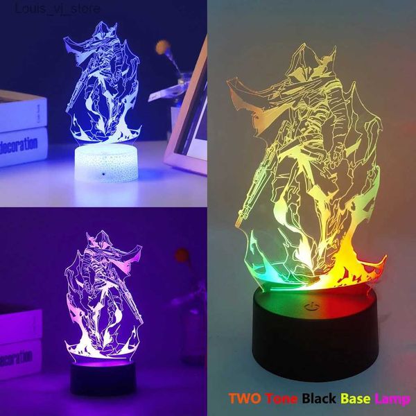 Luces de noche Nuevo juego VALORANT 3D LED Luz de noche para niños Anime Hogar Dormitorio Lámpara de puesta de sol Navidad Niños Ilusión Decoración Regalo Presagio Killjoy YQ231204