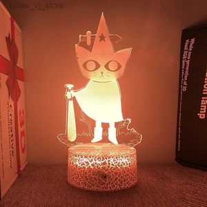 Nachtverlichting Nacht in het bos Figuur 3D Led-lamp voor slaapkamer Acryl Staande Oplaadbare Nachtverlichting Game Room Decor Cadeau voor vriend YQ231204