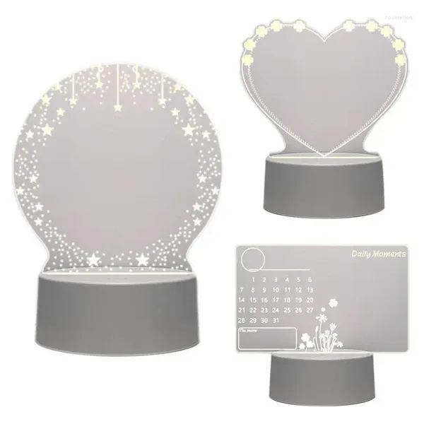 Veilleuses tableau de notes créatif USB lumière LED saint valentin cadeau décor veilleuses petite amie anniversaire lampe de mariage