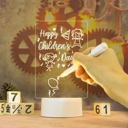 Veilleuses Note Board Light DIY Creative Led USB Vacances Avec Stylo Cadeau Pour Enfants Petite Amie Décoration De La Maison Lampe