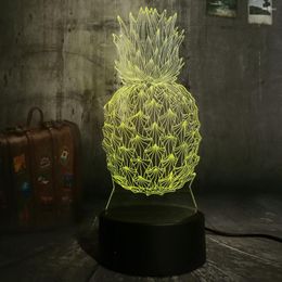 Nachtlichten Nieuwheid 3D Pineapple Ananas LED LICHT