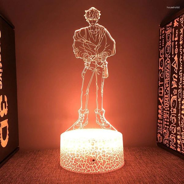 Veilleuses Obey Me Figure 3D Lumière LED Pour Chambre Acrylique Lampe De Chevet Salle De Jeux Décor Cadeau Pour Enfants