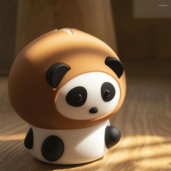 Veilleuses en forme de Panda, rechargeable par USB, jolie lampe de bureau, dure jusqu'à 10h, batterie 1200mAh, Protection des yeux pour enfants