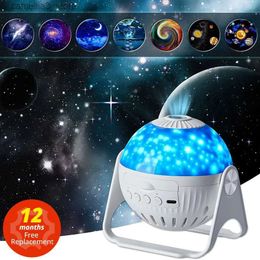 Veilleuses Planétarium Galaxy Veilleuse Projecteur 360 Réglable Étoile Ciel Lampe De Nuit Pour Chambre Maison Enfants Cadeau D'anniversaire Q231114