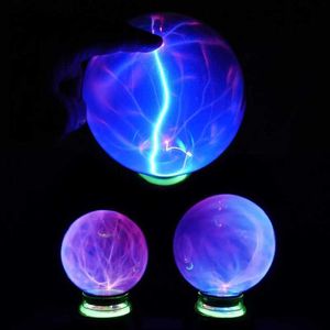 Nachtverlichting Plasmabollamp 6 inch Magic Globe Aanraakgevoelige interactieve lamp Nebula Sphere voor decoraties Feesten Slaapkamer Vakantiegeschenken YQ231214