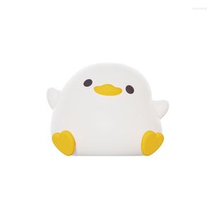 Veilleuses branchez dans le mur décoratif mignon canard lampe lumière Silicone Animal enfants bébé boule de cristal