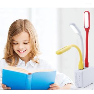 Veilleuses Portable 5V 1.2W LED USB lumière Mini Table lampe de lecture protéger les yeux pour ordinateur portable pour enfants chambre à coucher