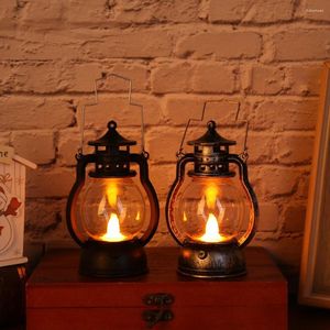 Nachtlichten draagbare lamp meisje kamer vakantie bar licht handheld retro led klassieke kerosene club coffeeshop decoratie