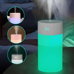 Veilleuses Portable LED veilleuse colorée prise USB Table de chevet humidificateur arôme atmosphère lampes pour chambre climatisée chambre d'enfants P230331